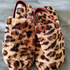 Leopard print slippers